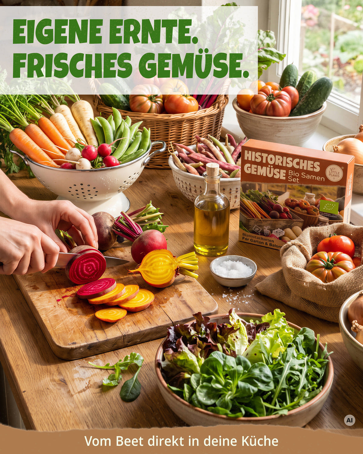 Bio Historisches Gemüse Samen Set mit 15 Sorten