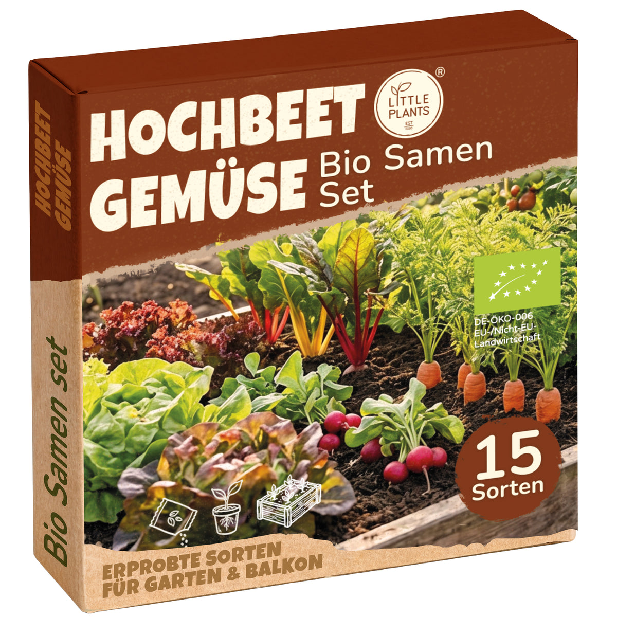 Bio Hochbeet Gemüsesamen Set mit 15 Sorten