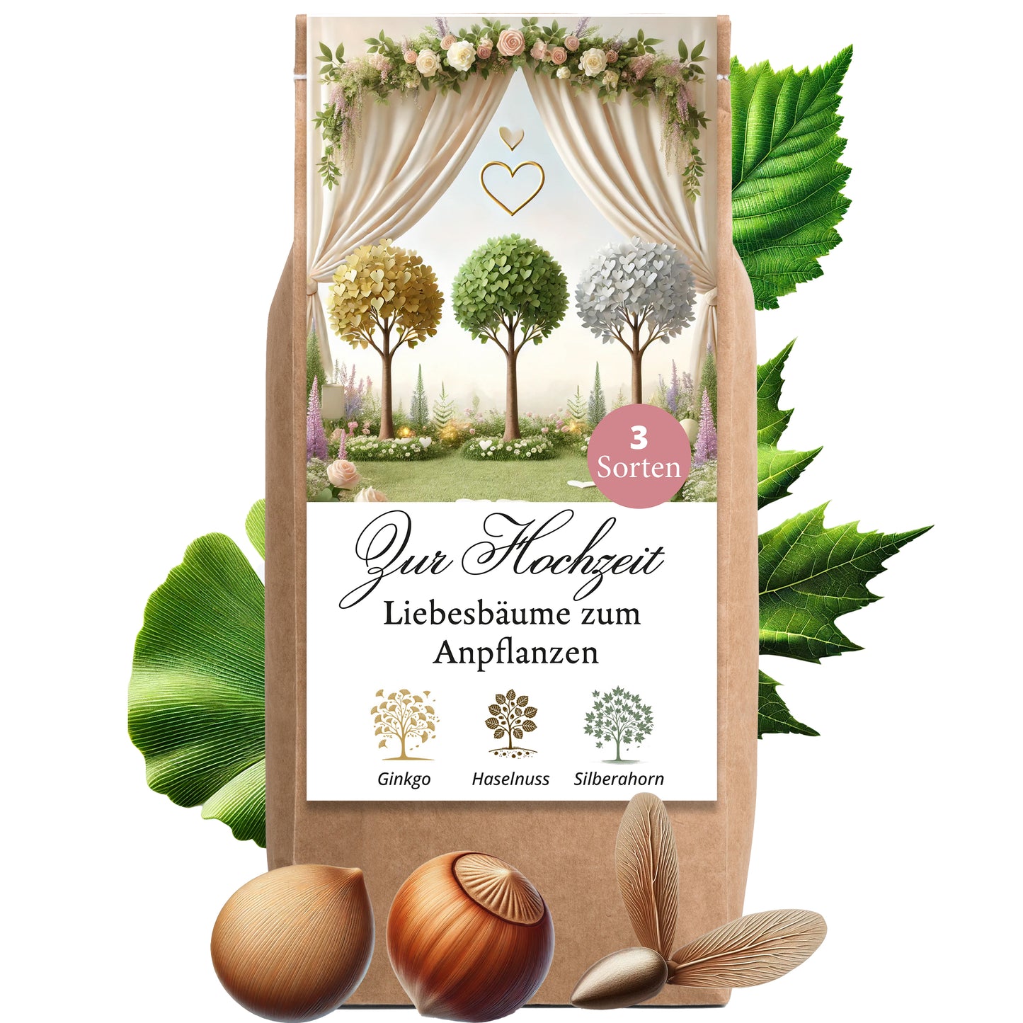 Liebesbäume zum Anpflanzen, Geschenk zur Hochzeit