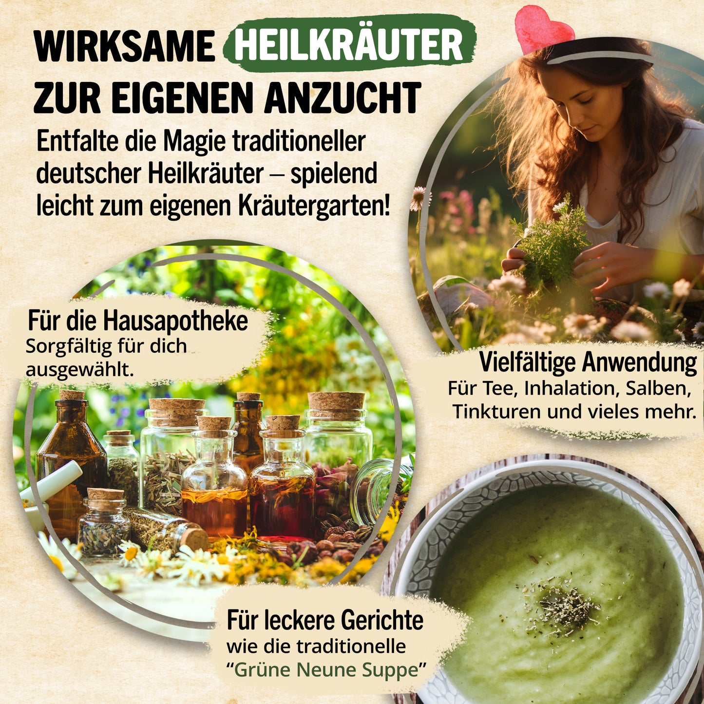 Bio-Heilkräuter Samen Set mit 9 Sorten