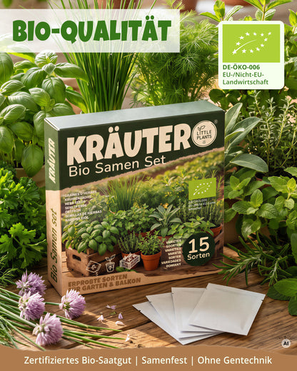 Bio Kräutersamen Probierset mit 15 Sorten