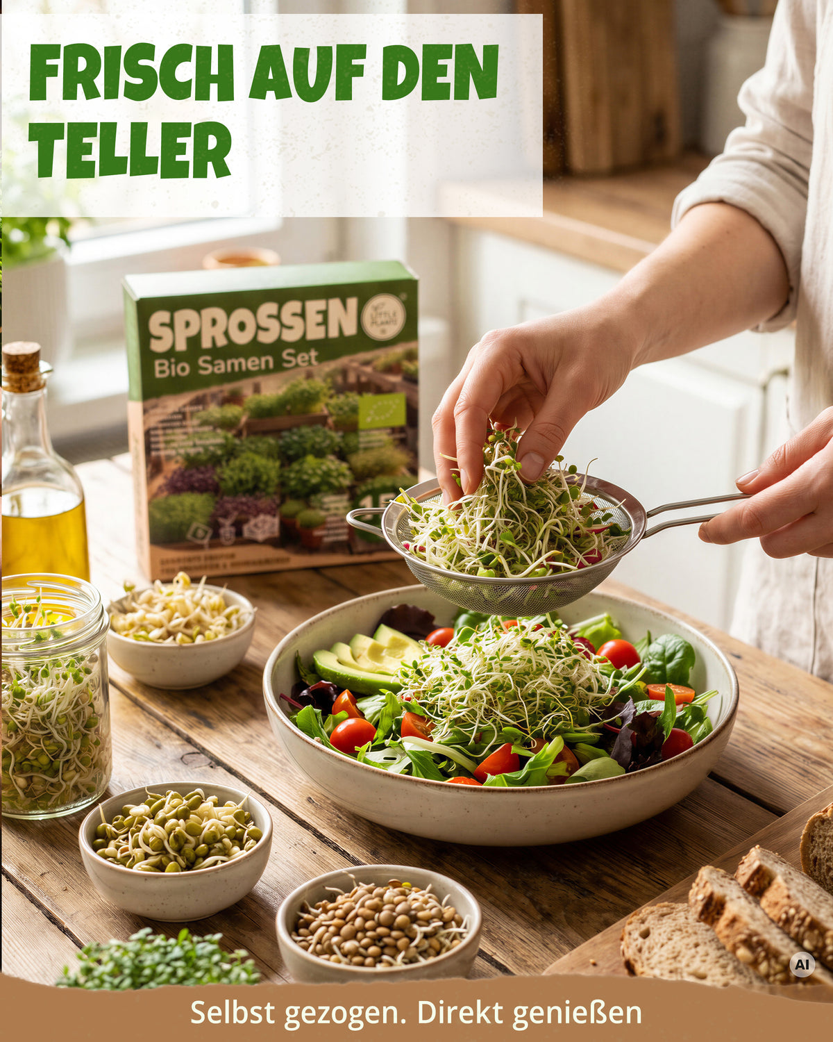 Bio Sprossen- & Microgreens Set mit 15 Sorten