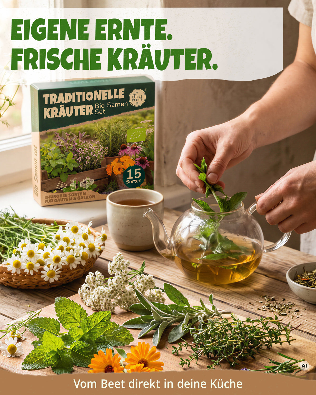 Bio-Heilkräuter Samen Set mit 15 Sorten