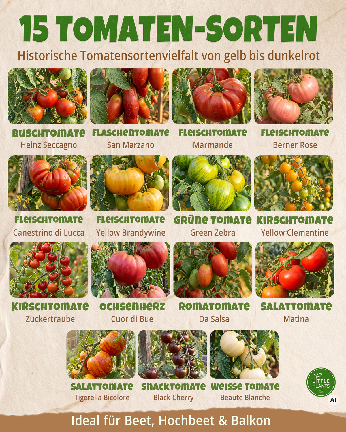 Bio-Tomatensamen Set mit 15 Sorten