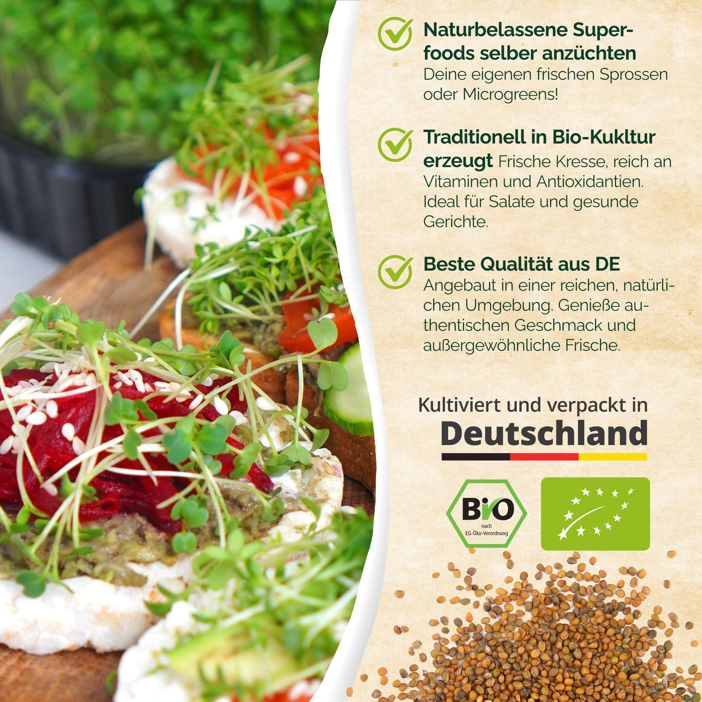 Bio Kresse Keimsaat 250g und 500g