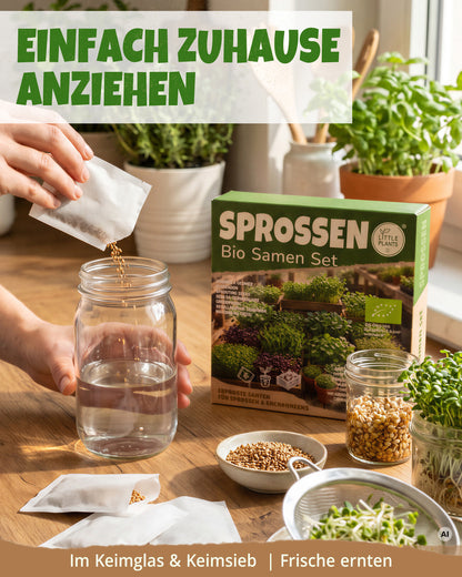 Bio Sprossen- & Microgreens Set mit 15 Sorten