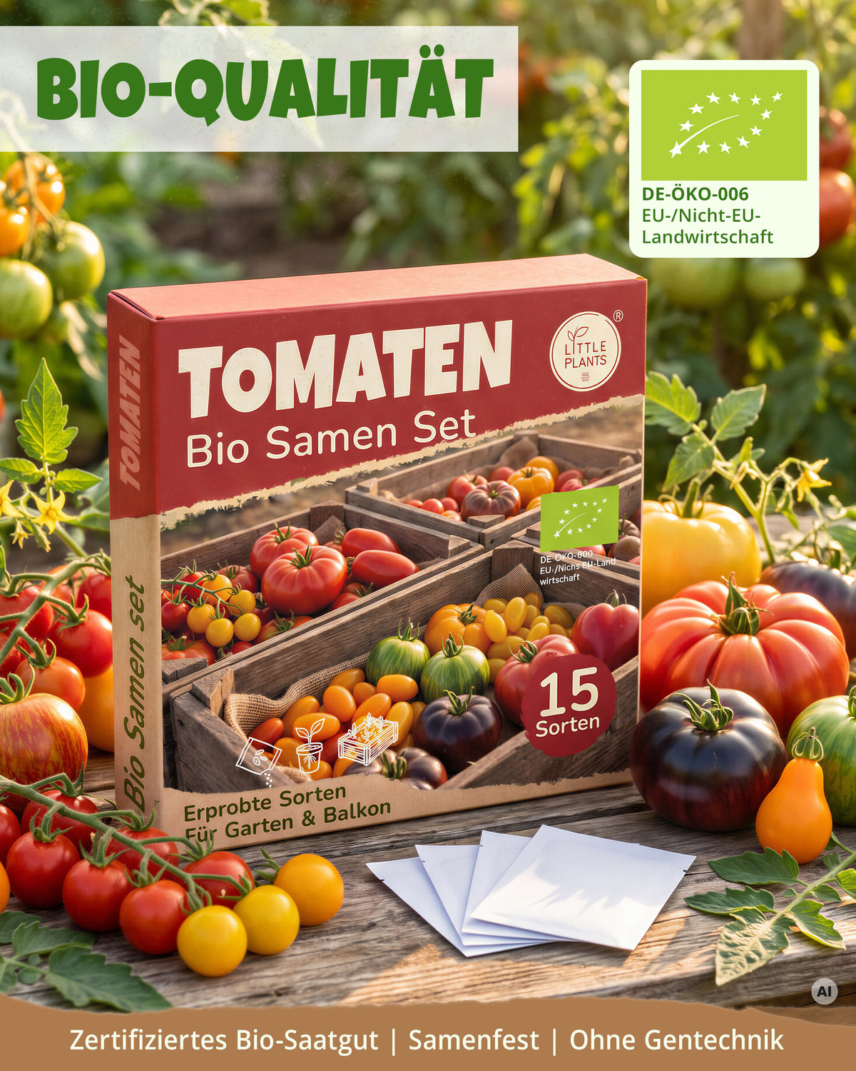 Bio-Tomatensamen Set mit 15 Sorten