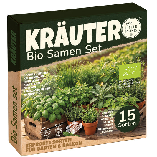 Bio Kräutersamen Probierset mit 15 Sorten