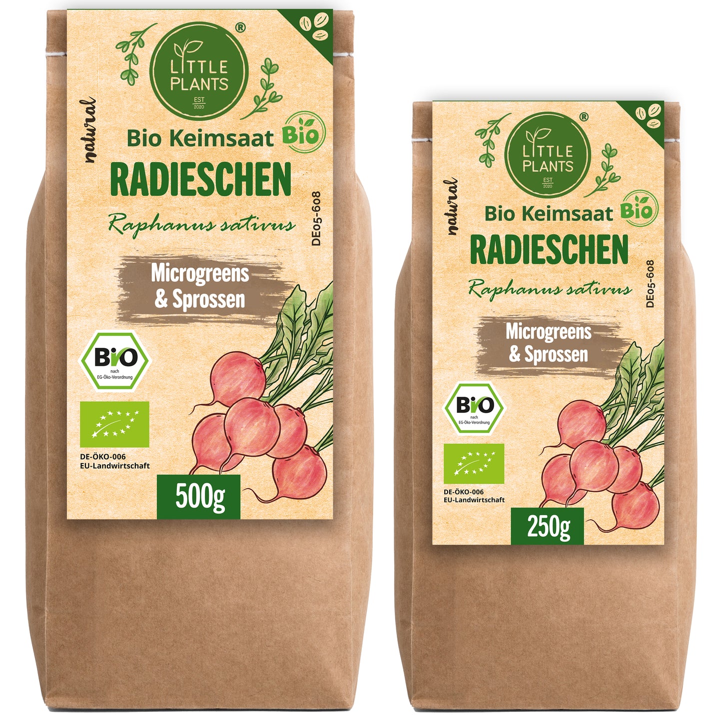 Bio Radieschen Keimsaat 250g und 500g