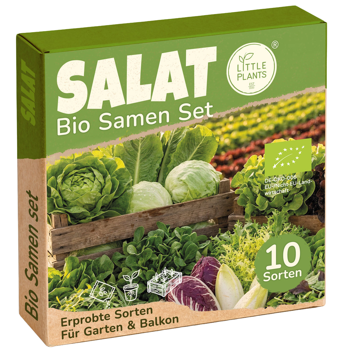 Bio-Salatsamen Set mit 10 Sorten