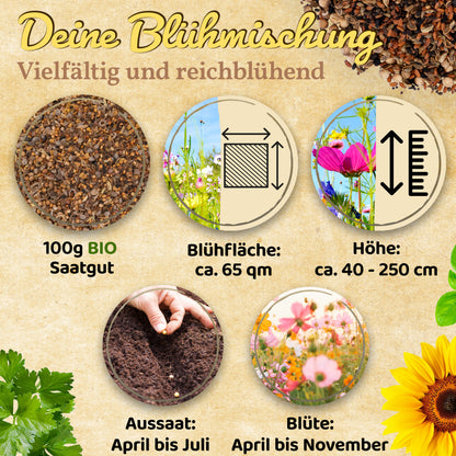 Little Plants Bio Bienenweide mit 32 Sorten 100g