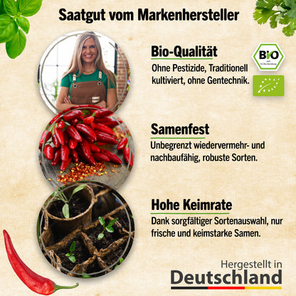 Bio-Chili Samen Set mit 10 Sorten