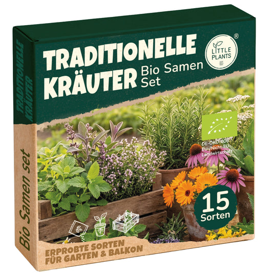 Bio-Heilkräuter Samen Set mit 15 Sorten