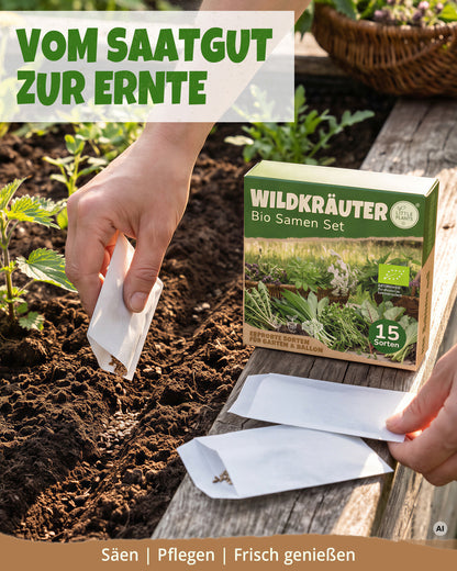 Bio-Wildkräuterset mit 15 Sorten