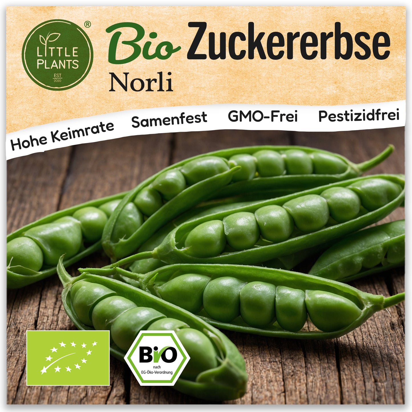 Bio-Zuckererbse