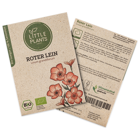 Bio-Roter Lein (Linum grandiflorum) | 120 Pflanzen
